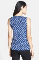Thumbnail for your product : Anne Klein Pleat Neck Houndstooth Print Sleeveless Top