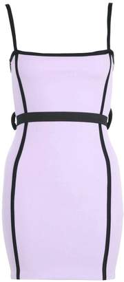 boohoo Belted Square Neck Bodycon Dress