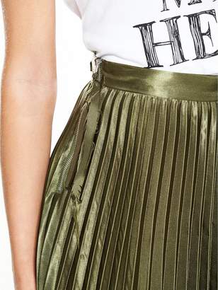 Replay Pleated Skirt - Olive Green