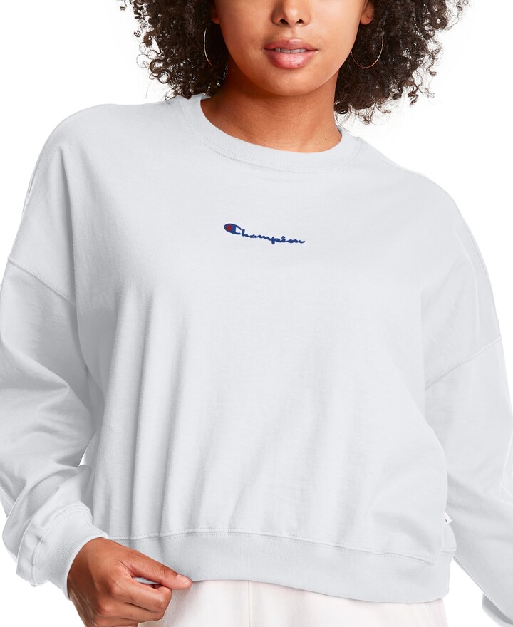 champion sweater white
