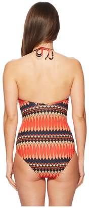 Paul Smith Plung Halter One-Piece Swimsuit Women's Swimsuits One Piece