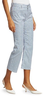 Piazza Sempione Striped Cropped Flare Pants