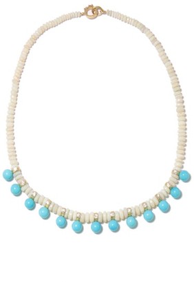 Irene Neuwirth Diamond, Opal, Turquoise & 18kt Gold Necklace - Blue Multi
