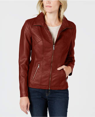 style and co faux leather moto jacket