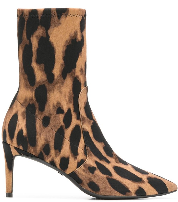 stuart weitzman leopard booties