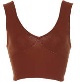 Thumbnail for your product : AMUR Amur Fitz Sleeveless Knit Cropped Top