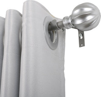 Alcott Hill Southwick Wall Mounted 3/4 Inch Curtain Rod - Curtain Rods For Windows, Adjustable Drapery Rods