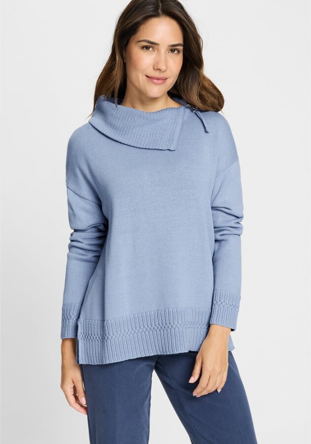 Olsen Women's Sweater with Convertible Neckline