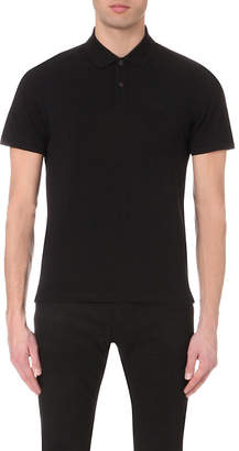 BOSS Slim-fit cotton-pique polo shirt, Mens, Size: Large, Black