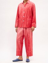 Thumbnail for your product : Umit Benan X F.r.s - Jeff Marble-print Cotton-poplin Pyjama Trousers - Pink
