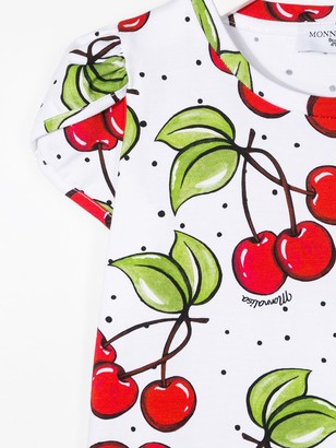 MonnaLisa cherry-print round-neck T-shirt