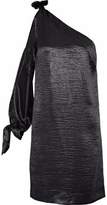 Thumbnail for your product : Rebecca Minkoff Nash One-shoulder Crinkled-satin Mini Dress