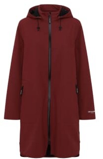 Ilse Jacobsen Soft Shell Raincoat with Detachable Hood - Rhubarb
