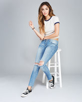Thumbnail for your product : Wet Seal Machine™ Frayed Hem Skinny Jeans