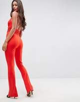 Thumbnail for your product : ASOS Jersey Jumpsuit with Halter Neck and Plunge Detail