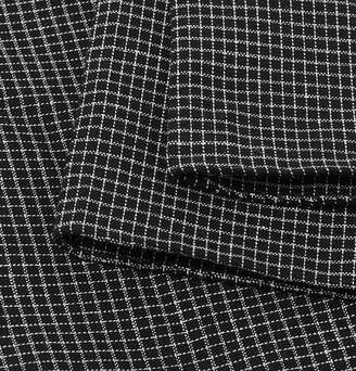 Oliver Spencer Kersley Micro-Checked Cotton And Linen-Blend Pocket Square