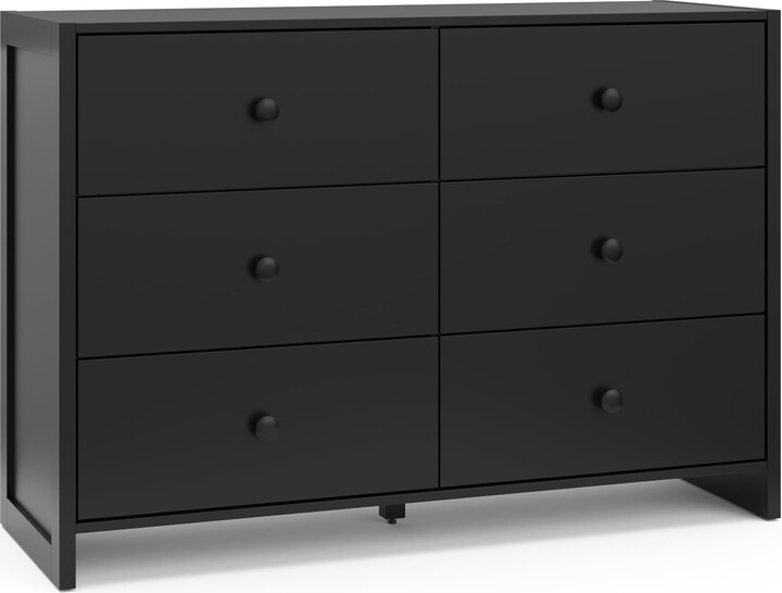 Stork Craft Storkcraft Calabasas 6 Drawer Nursery Double Dresser, Black