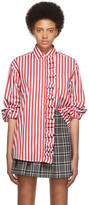 Thumbnail for your product : MSGM SSENSE Exclusive Red and White Stripe Shirt Dress