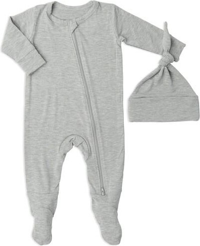 Baby Grey by Everly Grey Baby Boys Grey by Everly Grey Neutral Jersey Long Sleeve Footie & Hat Set
