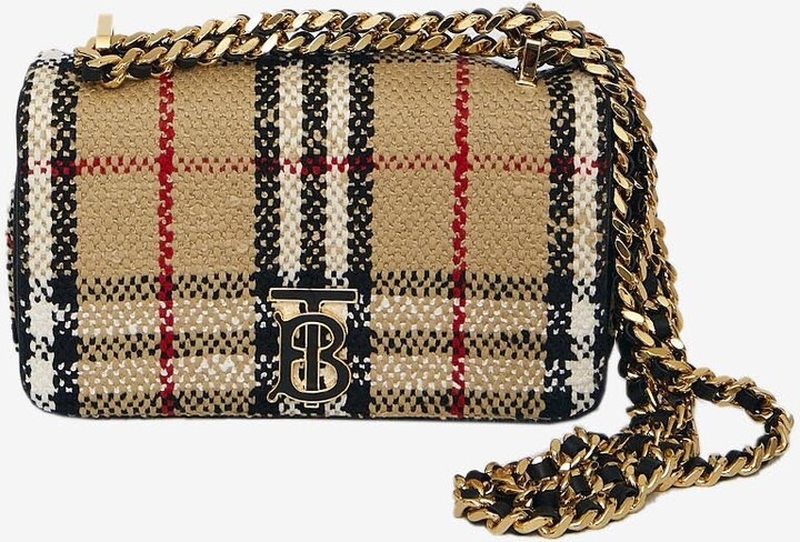 Burberry Mini Vintage Check BouclÃ© Lola Bag - ShopStyle