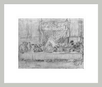 Astoria Grand The Last Supper after the fresco by Leonardo da Vinci (1452-1519) by Rembrandt van Rijn - Framed Giclee Print