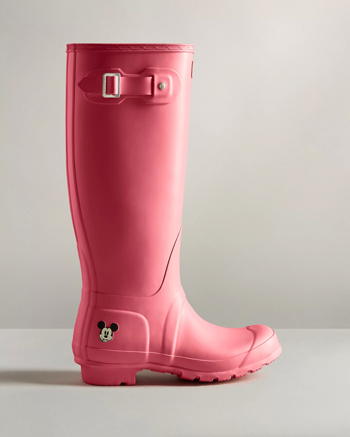 New Womens SOLESISTER Pink Joy Rubber Boots Knee-High Pull On 