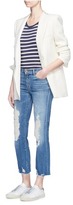 Thumbnail for your product : J Brand 'Selena' distressed cropped boot cut jeans