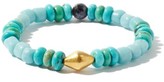 Thumbnail for your product : MUSA BY BOBBIE Turquoise, Sapphire & 18kt Gold-bead Bracelet - Blue