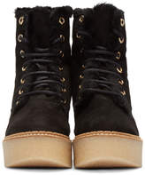 Thumbnail for your product : Flamingos SSENSE Exclusive Black Shearling Stacy Boots