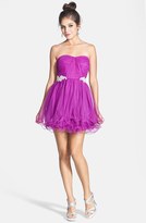 Thumbnail for your product : Trixxi Embellished Mesh Party Dress (Juniors)