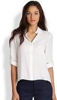 Thumbnail for your product : Alice + Olivia Silk Rolled Cuff Shirt