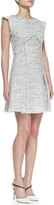 Thumbnail for your product : Rebecca Taylor Cap-Sleeve Tweed Fit-and-Flare Dress