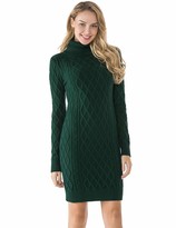 women's green sweater dress