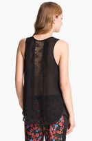 Thumbnail for your product : Vince Camuto Back Lace Panel Tank Rich Black Small Regular