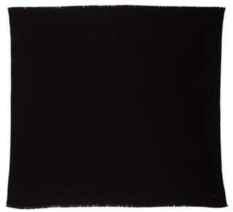 Saint Laurent Scallop-Trimmed Knit Scarf black Scallop-Trimmed Knit Scarf