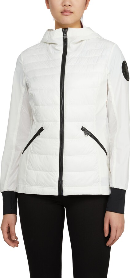 Pajar Women's Cressy Mixed Media Channel Quilted Stretch Puffer