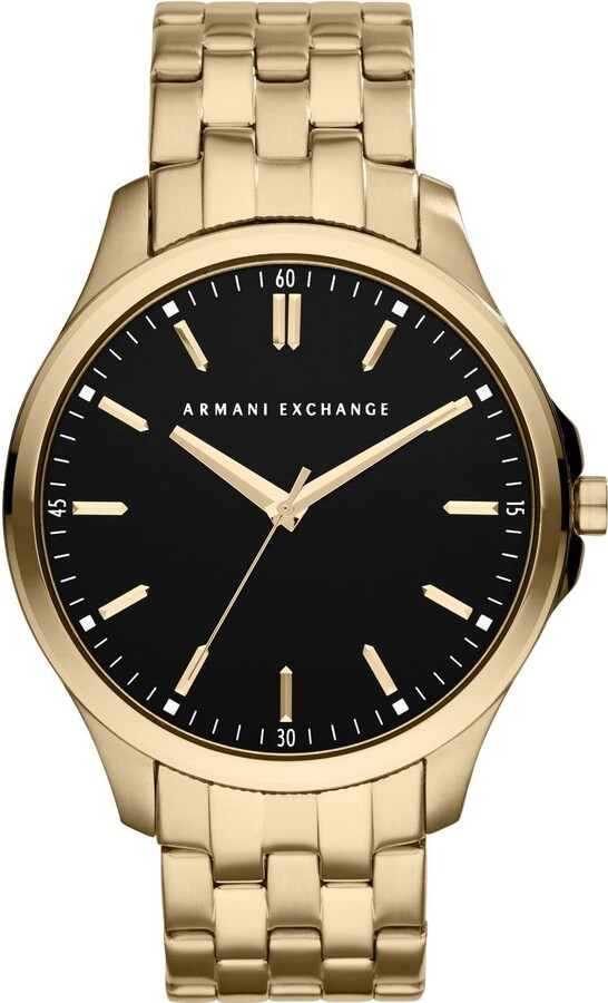 gold armani watch