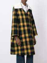Thumbnail for your product : Maison Margiela checked oversize cuff coat