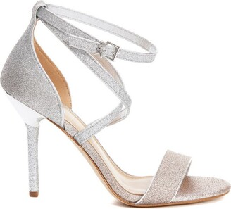 MICHAEL Michael Kors Astrid Crossover Strap Glitter Sandals