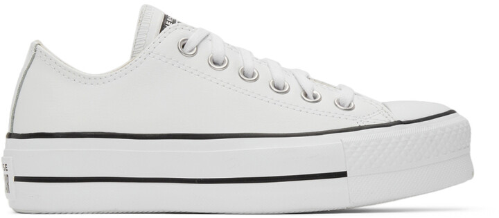 Women White Leather Converse | Shop the world's largest collection of  fashion | ShopStyle