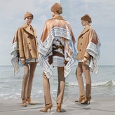 Thumbnail for your product : Burberry Mariner Print Blanket Detail Technical Wool Pea Coat