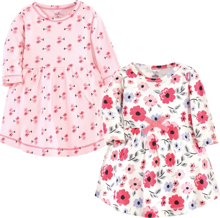 Touched by Nature Baby Girls 2Pk Long Sleeve Organic Dresses