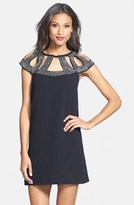 Thumbnail for your product : Xscape Evenings Beaded Cutout Neck Shift