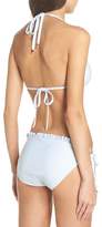 Thumbnail for your product : Ted Baker Stripe Ruffle Trim Bikini Top