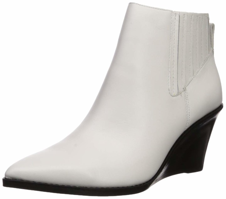 calvin klein white ankle boots
