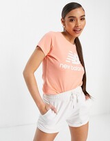 Thumbnail for your product : New Balance large logo t-shirt in pink