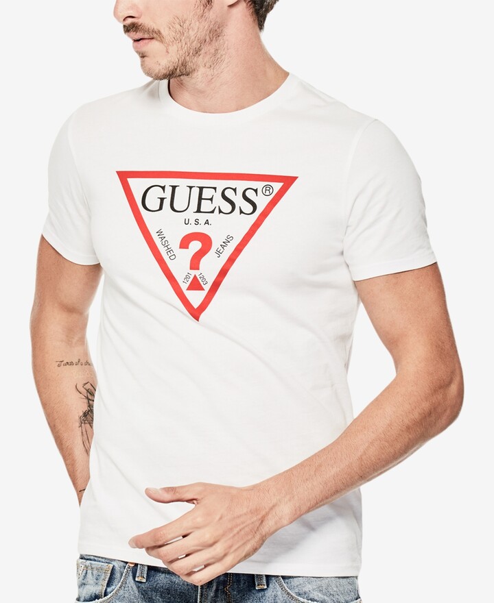 guess white tee