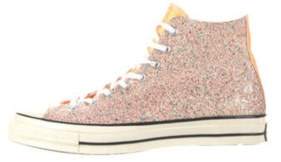 orange sparkly converse