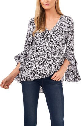 Floral Flutter Sleeve Top | Shop the world's largest collection of 