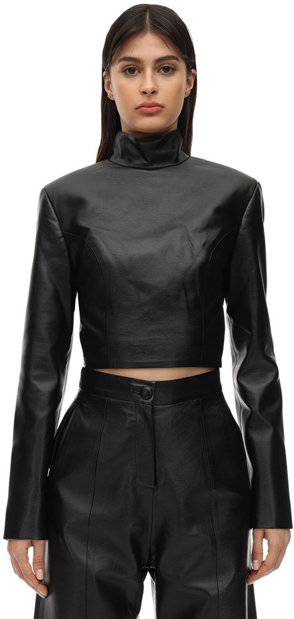 Faux Leather Blouse | Shop the world's largest collection of 